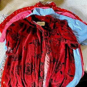 Short Sleeve collar shirt. All size: M, multiple brands